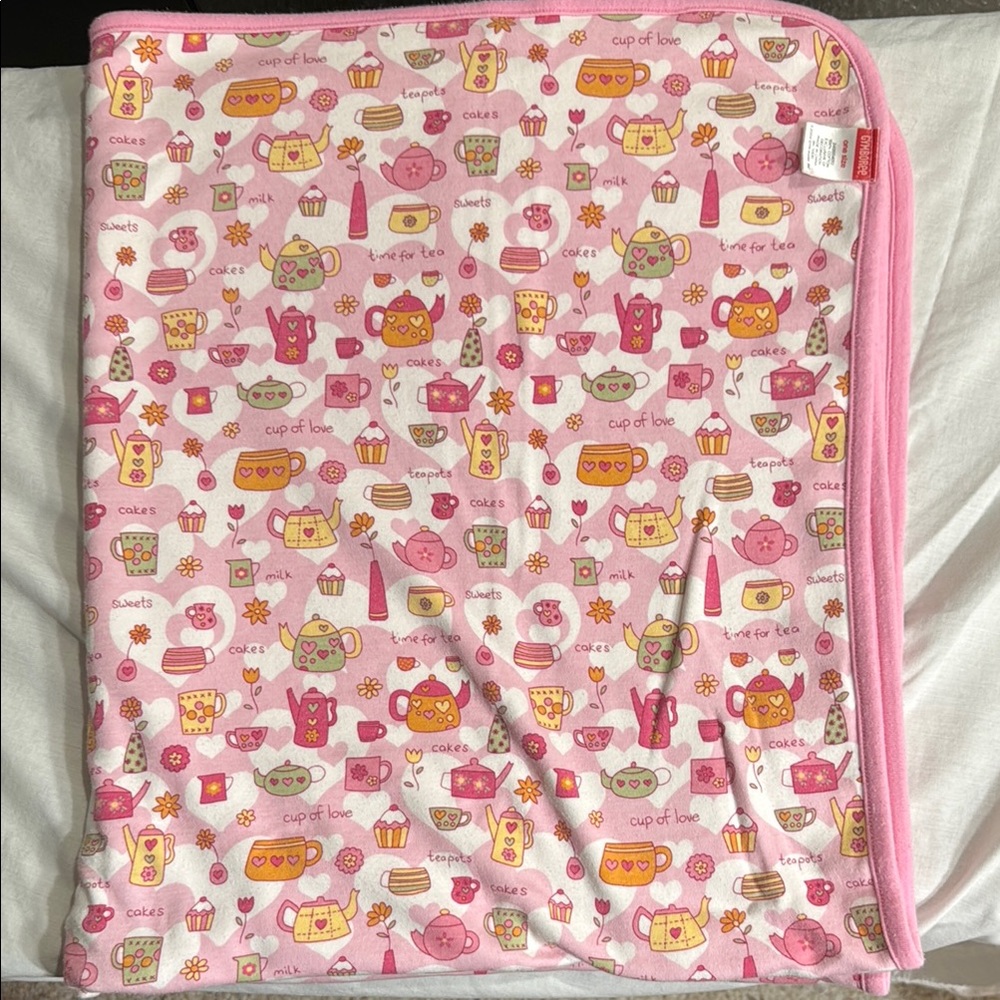 Gymboree Pink and Yellow Baby Blanket